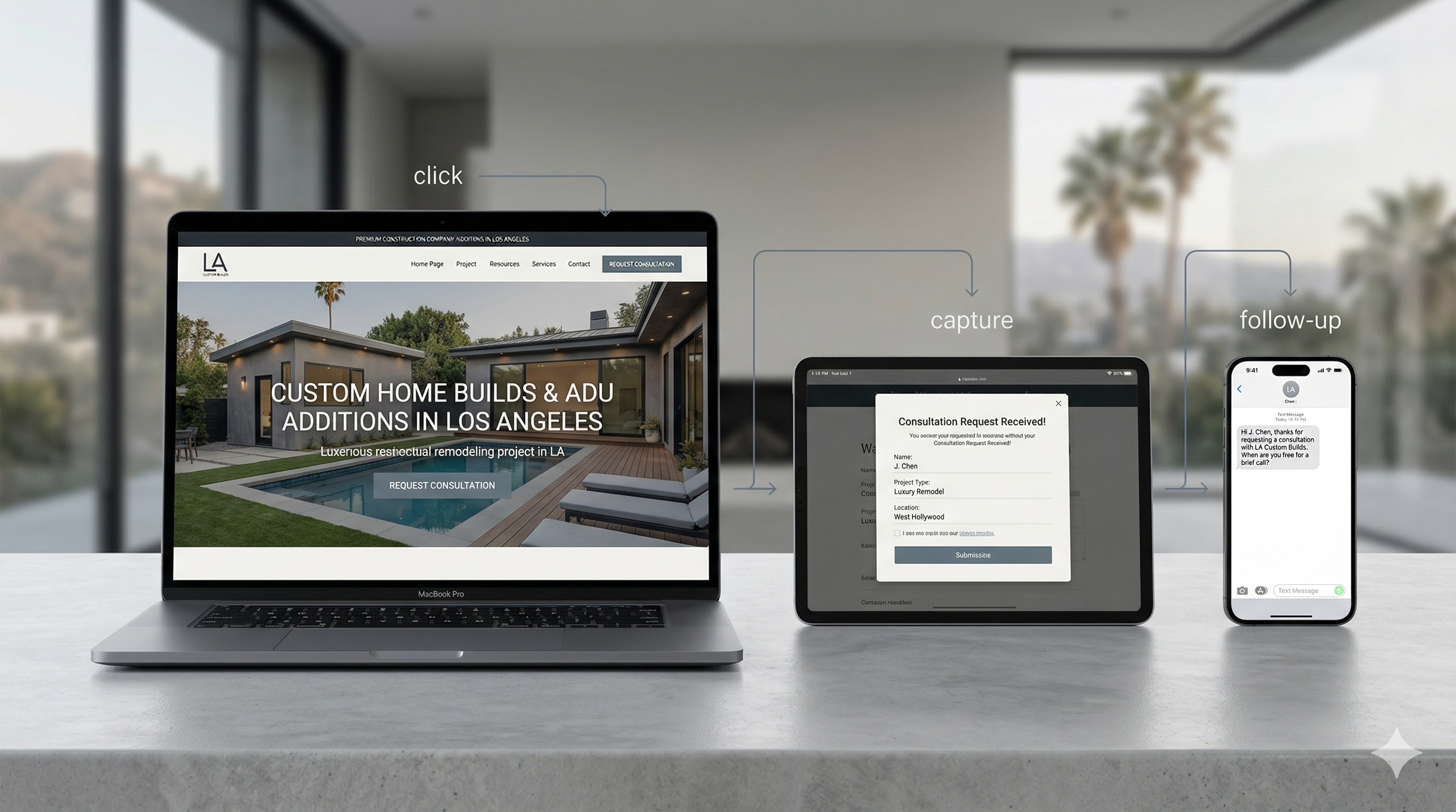 Contractor marketing workflow visual
