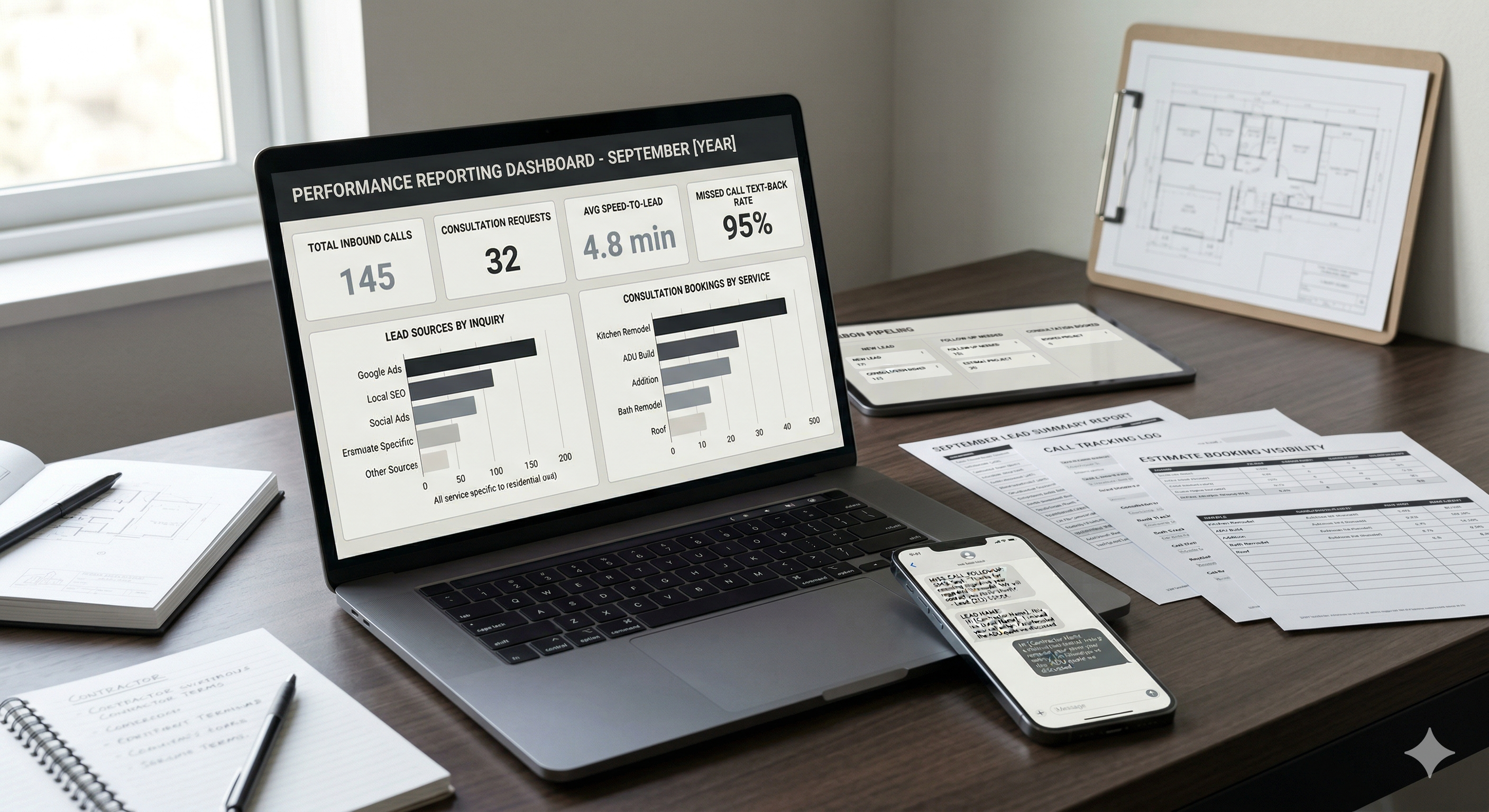 Contractor performance reporting dashboard